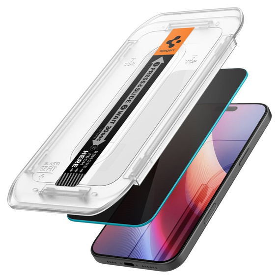Spigen Privacy Tempered Glass pentru iPhone 17 Pro Max / 16 Pro Max, Glas.TR Privacy (2 buc)