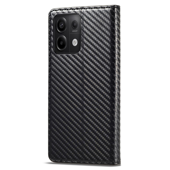 Carcasă cu clapetă pentru Xiaomi Redmi Note 13 5G, Carbon LC.IMEEKE, negru