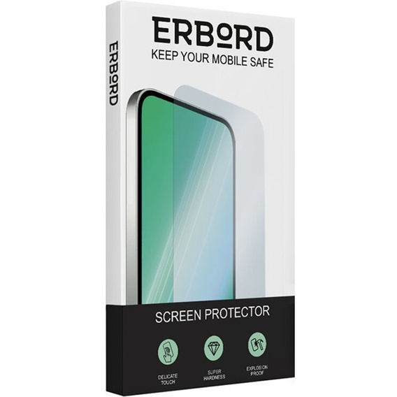 2x sticlă călită pentru Samsung Galaxy S24 Ultra, ERBORD 3D pentru întregul display