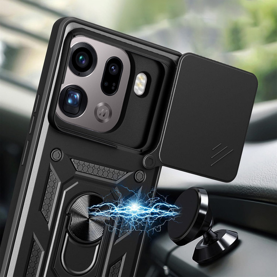 Husă blindată CamShield Slide cu capac pentru cameră și inel pentru Oppo Find X9 Pro