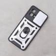 Husă blindată pentru Motorola Moto G84 5G, CamShield Slide, de argint