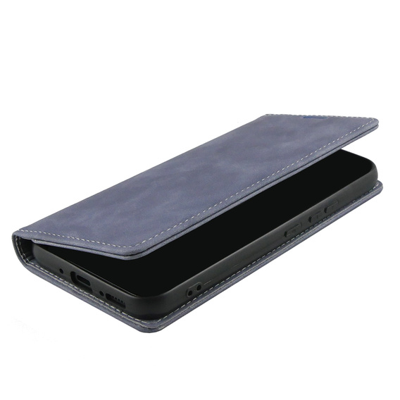 Husă pentru Samsung Galaxy A54, ERBORD Vintage, portofel cu clapetă, gri