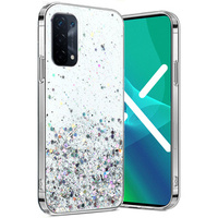 Huse pentru Oppo A54 5G/A74 5G/A93 5G, Glittery, transparentă