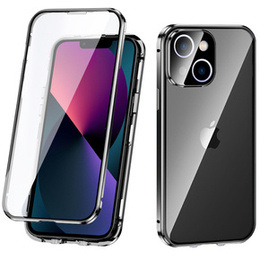 Husa pentru iPhone 13, Magnetic Dual Glass, negru