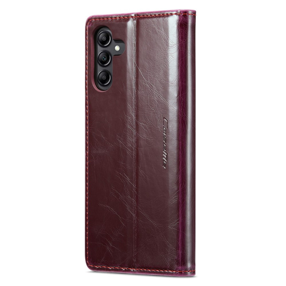 Carcasă flip CASEME pentru Samsung Galaxy A34 5G, Waxy Textured, roșu