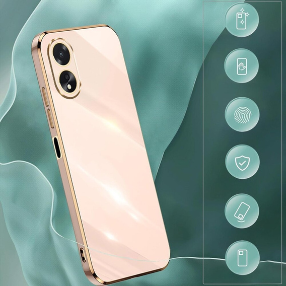Husă pentru Oppo A38 4G / Oppo A18 4G, Glamour CamShield, roz rose gold