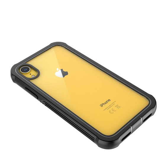 Carcasă pentru iPhone XR, Shockproof, cu folie, negru