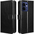 Cu clapetă pentru Oppo Reno 13F / Oppo Reno 13FS, Crazy Horse Wallet, negru