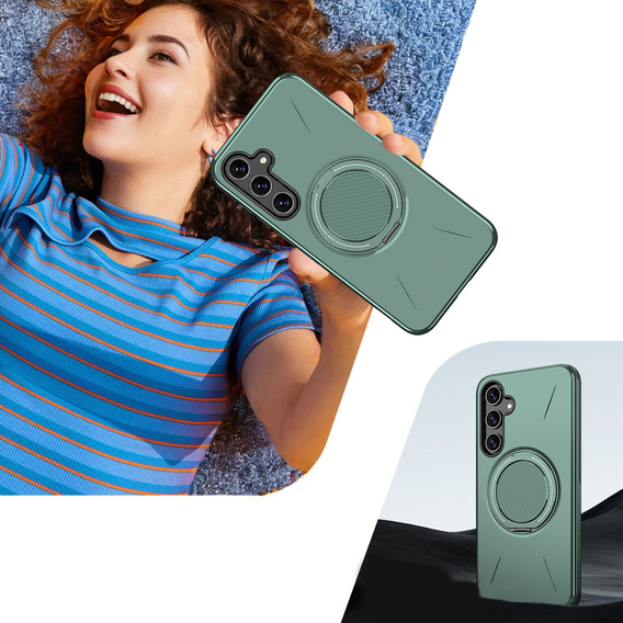 Husă MagSafe cu suport pentru Samsung Galaxy A37 5G, verde