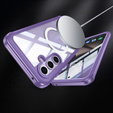 Husă pentru Samsung Galaxy S25+ Plus, Shockproof, cu sticlă, pentru MagSafe, violet