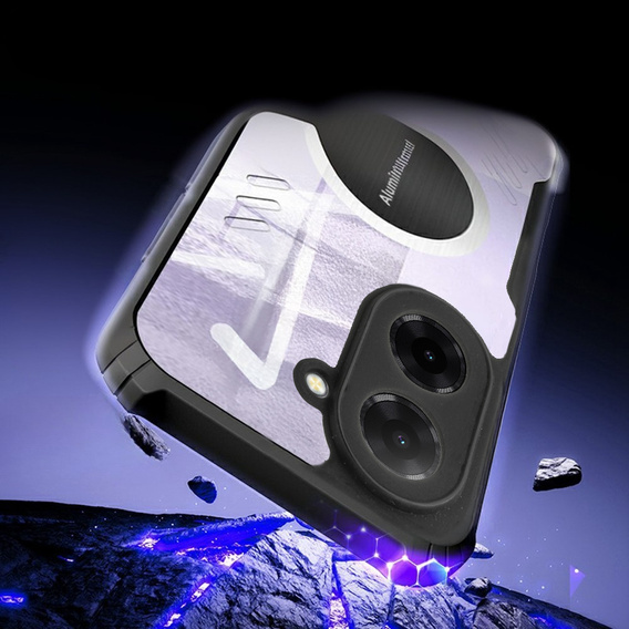 Carcasă pentru Xiaomi Redmi A5, cu placă magnetică, transparent / negru