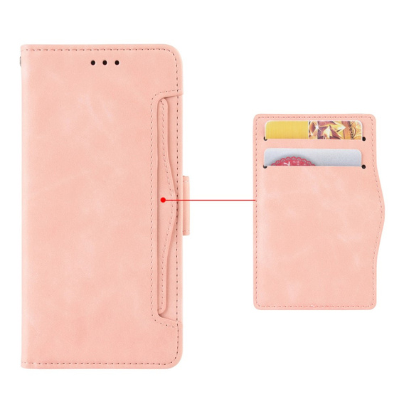 Cu clapetă pentru Samsung Galaxy A26, Card Slot, roz