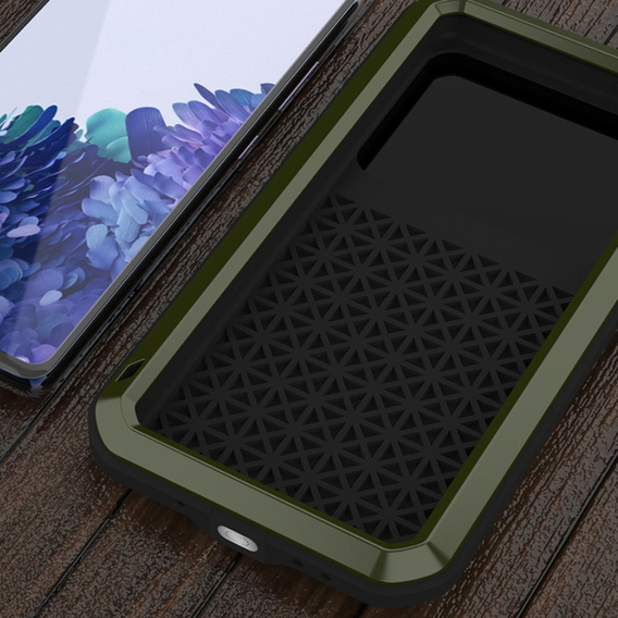 Love Mei Huse pentru Samsung Galaxy S20 FE 4G/5G, armored with glass, verde