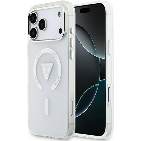 Husă GUESS IML Gradient Triangle Logo MagSafe pentru iPhone 17 Pro