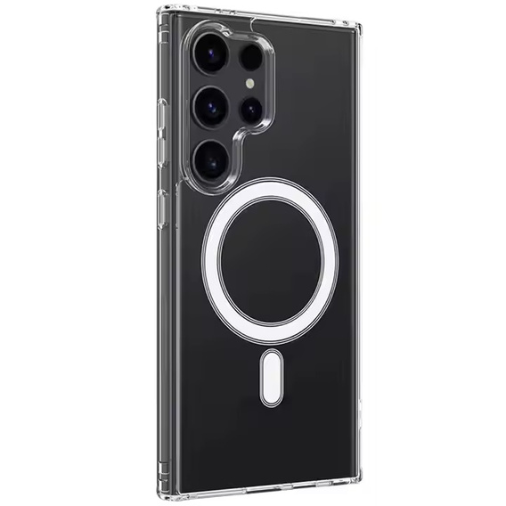Husă pentru Samsung Galaxy S25 Ultra, Fusion Hybrid Case, pentru MagSafe, transparentă + Sticlă pentru ecran