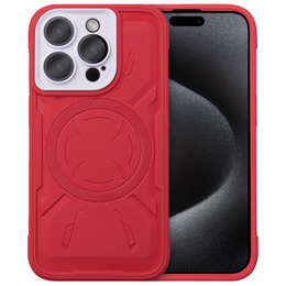 Husă pentru iPhone 15 Pro, ERBORD Armor Mag, roșu