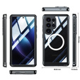 Husă pentru Samsung Galaxy S25 Ultra, Shockproof, cu sticlă, pentru MagSafe, negru