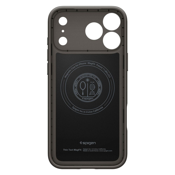 Carcasă Spigen pentru iPhone 17 Pro, Thin Fit MagSafe, Gunmetal