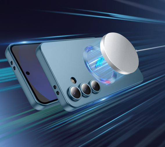 Husă pentru Samsung Galaxy S25 FE, ColorMag, pentru MagSafe, albastru