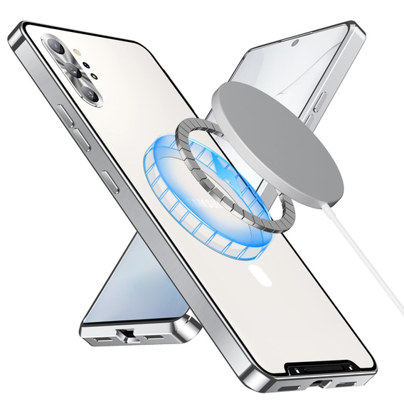 Carcasă de protecție pentru camera foto pentru Samsung Galaxy Note 10+ Plus, CamShield MagSafe, transparent / argintiu