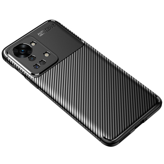 Huse pentru OnePlus Nord 2T 5G, Carbon Gel Case, negru