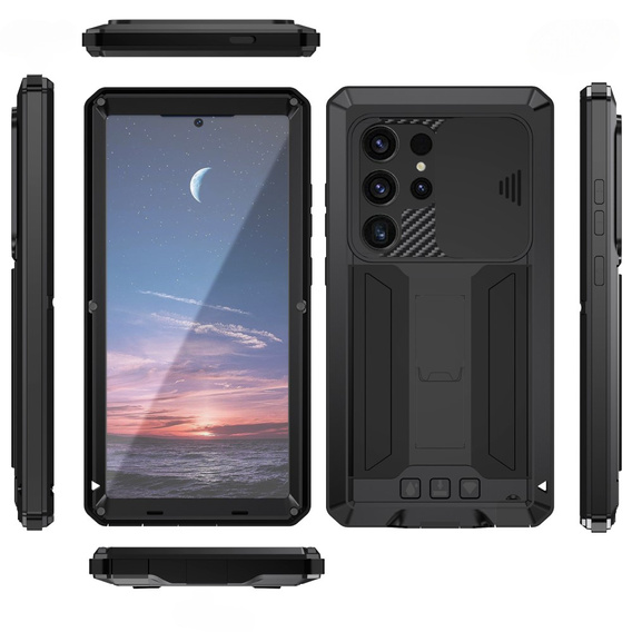Husă blindată pentru Samsung Galaxy S25 Ultra, R-JUST, negru