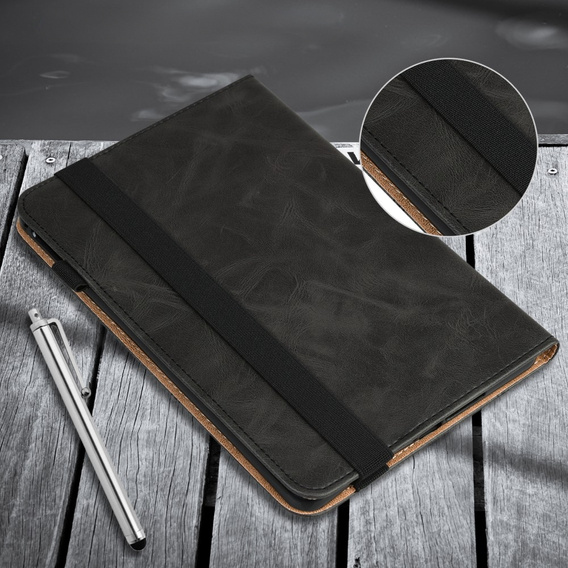 Husă pentru Samsung Galaxy Tab A9+, Classic, cu spațiu pentru stylus, negru
