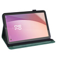 Husă cu clapetă pentru Lenovo Tab M9, flower, verde