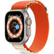 Pasek nylonowy do Apple Watch 1/2/3/4/5/6/7/8/SE/ULTRA 42/44/45/49 MM, Pomarańczowy / Beżowy