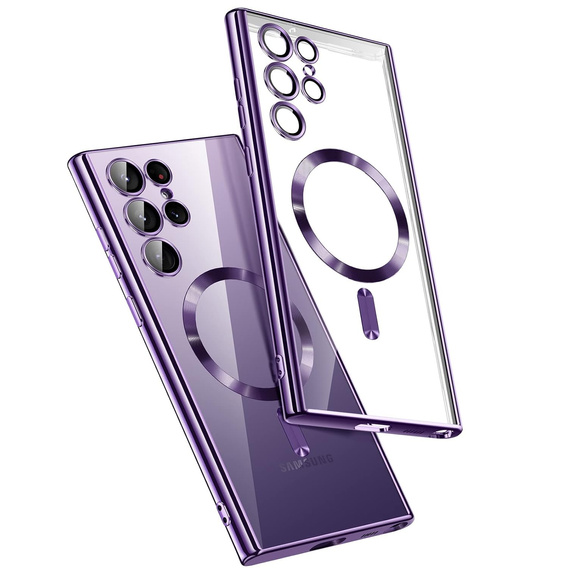 Husă pentru Samsung Galaxy S25 Ultra, Electro MagSafe, violet + Sticlă pentru ecran