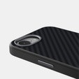 Carcasa ABEEL pentru iPhone 16e, Carbon Fiber, pentru MagSafe, negru