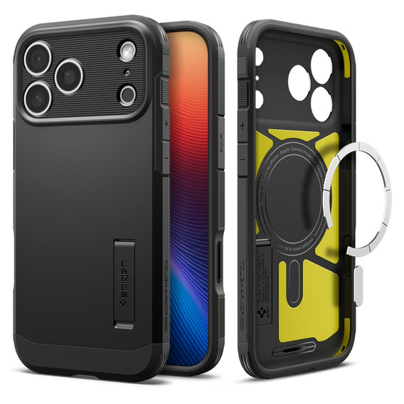 Carcasă Spigen pentru iPhone 17 Pro Max, Tough Armor T Mag MagSafe, negru