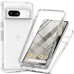 Carcasă pentru Google Pixel 8A, Shockproof, cu folie, transparentă