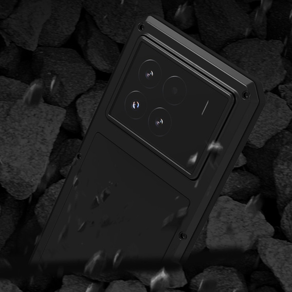 Love Mei Huse pentru Xiaomi 15, armored with glass, negru