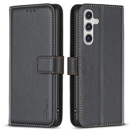 Cu clapetă pentru Samsung Galaxy A55 5G,BINFEN Wallet, negru