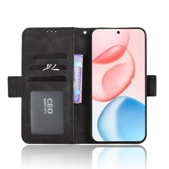 Cu clapetă pentru Honor 400 5G, Card Slot, negru