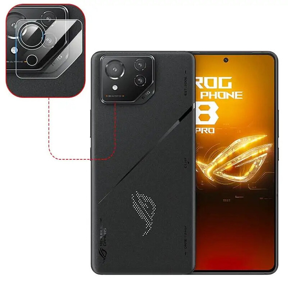 Sticlă temperată pentru camera foto pentru ASUS ROG Phone 8 Pro, transparentă