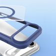 Husă Dux Ducis pentru iPhone Air, Skin X Pro, cu clapetă, pentru MagSafe, albastru marin