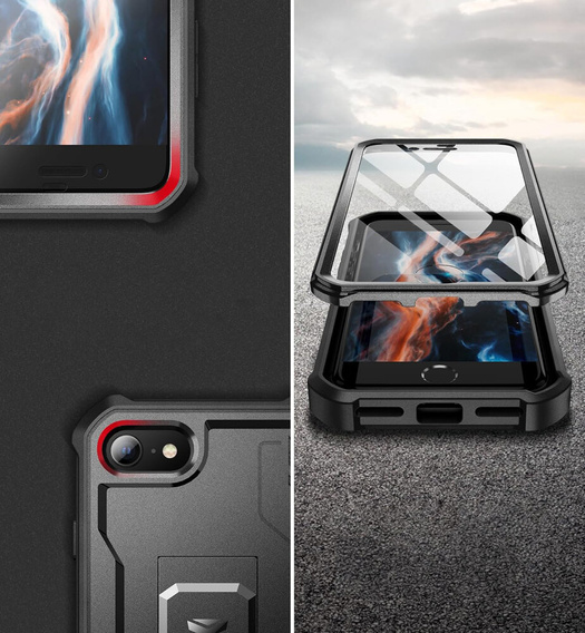 Husă blindată pentru iPhone 7 / 8 / SE 2020 / SE 2022, Dexnor Full Body, negru
