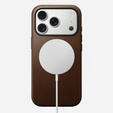 Husă Nomad pentru iPhone 17 Pro, husă modernă din piele, maro