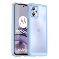 Huse pentru Motorola Moto G13 / G23, Fusion Hybrid, transparent / albastru