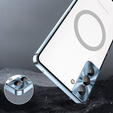 Carcasă de protecție pentru camera foto pentru Samsung Galaxy S21 FE 5G, CamShield MagSafe, transparent / albastru