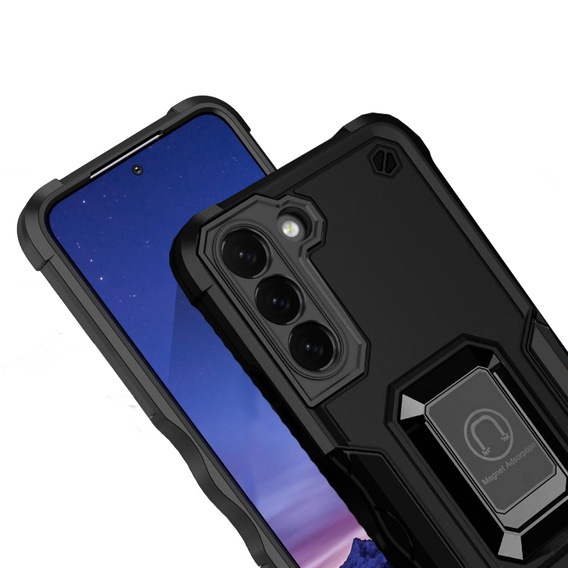 Huse pentru Samsung Galaxy S21 FE, Dual-Layer Armor, negru