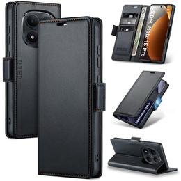 Husă flip lucioasă ERBORD Litchi pentru Xiaomi Redmi Note 15 Pro 4G