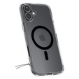 Carcasă MagSafe Spigen pentru iPhone 16 Plus, Ultra Hybrid, transparent / negru + 9H Tempered Glass