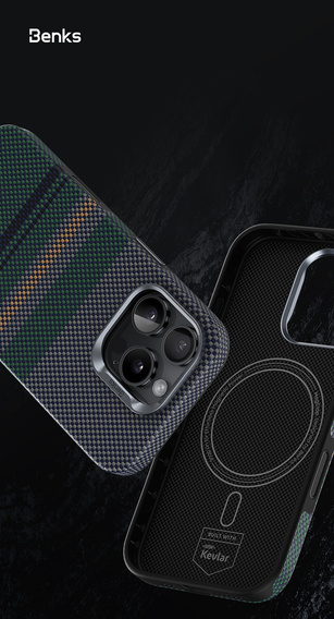 Husă BENKS Kevlar Magnetic Armor Pro Aurora 600D B062 pentru MagSafe pentru iPhone 15 Pro Max