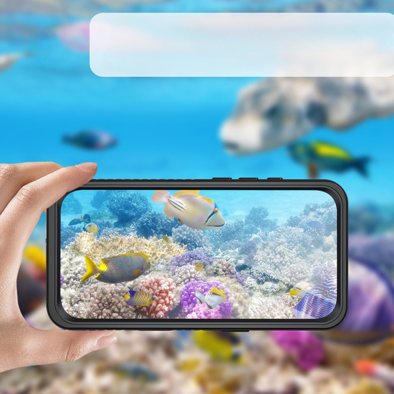 Husă impermeabilă IP68 pentru iPhone 16 Pro Max, negru