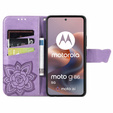 Cu clapetă pentru Motorola Moto G86 5G, Butterfly, violet