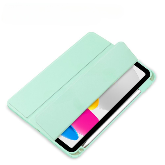 Husă pentru iPad 10.9 2022 10 Gen, Smartcase Hybrid, cu spațiu pentru stylus, verde