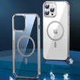 Huse pentru iPhone 14 Pro Max, ERBORD Hybrid MagSafe Case, de argint